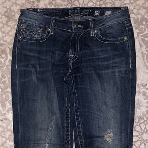 Miss Me Straight Leg Distressed Jeans